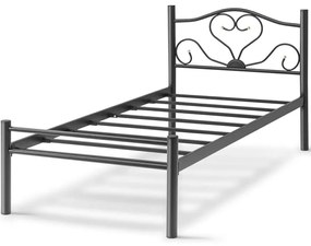 Κρεβάτι K50 (Για Στρώμα 90x200cm) 319HBV1173 90x200x95cm Black Single