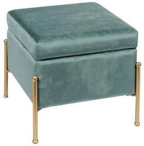 Σκαμπό Ray Αποθ/κό Green Velure Ε7031,2 40x40x37cm Velvet, Metal