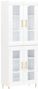vidaXL Ντουλάπι Λευκό 69,5x34x180 εκ. από Επεξεργασμένο Ξύλο