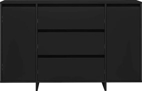 vidaXL Πλαϊνό γραφείο Μαύρο 120 x 41 x 75 εκ. Επεξεργασμένο ξύλο