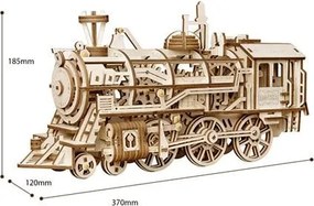 Locomotive LK701 3D Ξύλινο Μηχανικό Puzzle ROBOTIME
