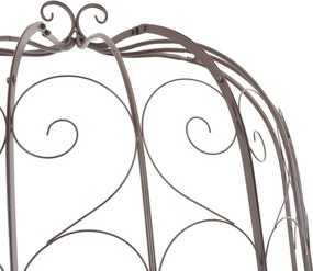 vidaXL Παγκάκι Κήπου Αντικέ Καφέ 95 εκ. Σιδερένιο