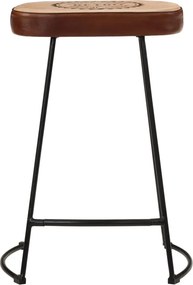 vidaXL Σκαμπό Μπαρ 2 τεμ. Σκούρο Καφέ 41x29x62 εκ.