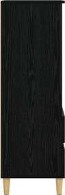 vidaXL Highboard Μαύρη Δρυς 40 x 36 x 110 εκ. Επεξεργασμένο Ξύλο