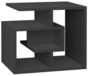 Τραπεζάκι βοηθητικό Labirent Megapap χρώμα ανθρακί 54x40x45εκ.