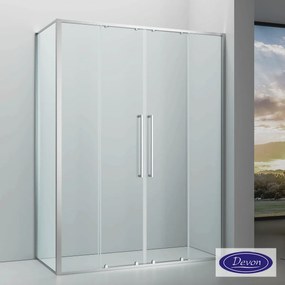 Devon Elli Slider Chrome Nano 170x200 - Καμπίνα Από Τοίχο Σε Τοίχο