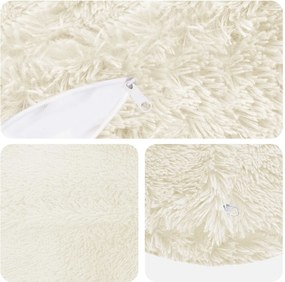 vidaXL Κάλυμμα Μαξιλαριού 2 pcs HEERLEN Λευκό Ø 40 cm PV Φλίς