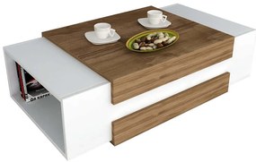 Τραπέζι Σαλονιού Nora 731WAT2805 110x57x31cm White-Walnut