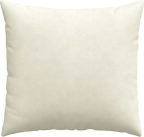 vidaXL Μαξιλάρι Καναπέ 2 pcs Κρεμ 45 x 45 cm Υφασμάτινο Κορντουρά