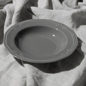ESTIA ΠΙΑΤΟ ΒΑΘΥ ATHÉNÉE ΠΟΡΣΕΛΑΝΙΝΟ ΑΝΑΓΛΥΦΟ 23cm GREY