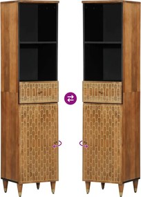 vidaXL Ντουλάπι Μπάνιου 38 x 33 x 160 εκ. από Μασίφ Ξύλο Μάνγκο