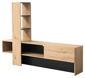 TV Stand Orense Artisan Oak - Black 185x36x138 cm 185x36x138 εκ.