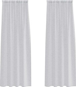 vidaXL Κουρτίνα βυσσινί 2 pcs Ανοιχτό γκρι 225 x 140 εκ. Πολυεστέρας