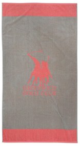 Πετσέτα Θαλάσσης 3890 Grey-Coral Greenwich Polo Club Θαλάσσης 90x170cm 100% Βαμβάκι