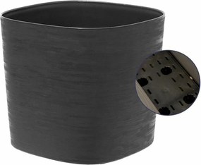 Γλάστρα Garden ID Respect Μαύρο 20 x 20 cm