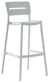 BAR STOOL POLYPROPYLENE SNOD2  WHITE 37,2x50x101,5Hcm.