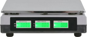 vidaXL Ζυγαριά Πάγκου Ψηφιακή 30 κ. με Επαναφορτιζόμενη Μπαταρία