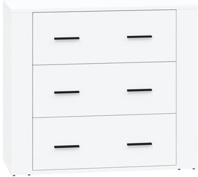 vidaXL Συρταριέρες 2 τεμ. Λευκές από Επεξεργασμένο Ξύλο