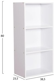 ΡΑΦΙΕΡΑ ΤΟΙΧΟΥ CUBICON HM9941.01 ΛΕΥΚΗ ΜΕΛΑΜΙΝΗ 38,5x23,5x80Υεκ. - HM9941.01