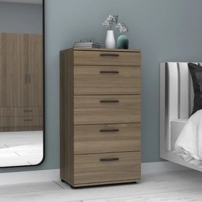 Συρταριέρα Helia Megapap χρώμα καρυδί 60x44x108εκ.
