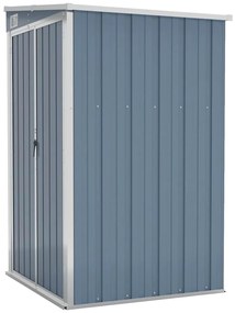 vidaXL Αποθήκη Κήπου Επιτοίχια Γκρι 118x100x178 εκ. Γαλβ. Χάλυβας