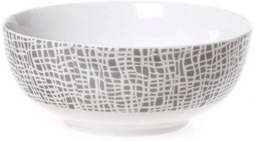 Μπωλ Δημητριακών Fashion 25.638.123 Φ16cm White-Grey Cryspo Trio Πορσελάνη