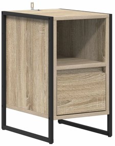 vidaXL Κομοδίνο με συρτάρι Σονόμα 39,5 x 30 x 50 εκ Επεξεργασμένο ξύλο