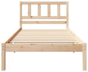 vidaXL Σκελετός Κρεβατιού Καφέ 100 x 200 cm Μασίφ ξύλο πεύκου