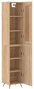 vidaXL Μπουφές Sonoma δρυς 34,5 x 34 x 180 εκ. από Επεξεργασμένο Ξύλο
