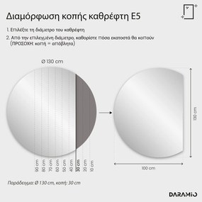 Στρογγυλός καθρέφτης με Φως LED E5