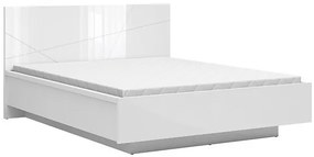 Κρεβάτι Boston CE122, Διπλό, Άσπρο, 160x200, Πλαστικοποιημένη μοριοσανίδα, Τάβλες για Κρεβάτι, 170x206x99cm | Epipla1.gr