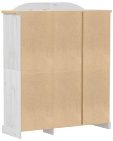 vidaXL Ντουλάπα Corona Λευκό 151,5x52x186 εκ. από Μασίφ Ξύλο Πεύκου