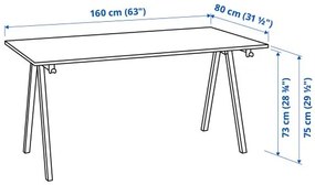 TROTTEN γραφείο, 160x80 cm 694.342.70