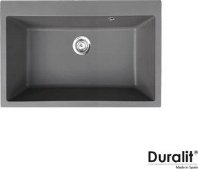 Duralit KZ075 - Νεροχύτης Κουζίνας Συνθετικός 76x50 - 450. Concrete