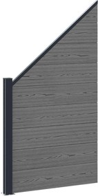 vidaXL Πάνελ Φράχτη 5 pcs WPC και Αλουμίνιο Γκρι