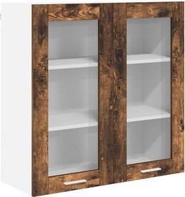 vidaXL Κρεμαστό ντουλάπι Καπνιστό Δρύς 80 x 31 x 80 εκ.