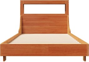 vidaXL Σκελετός Κρεβ. Χωρίς Στρώμα Καφέ Κεριού 90x190 εκ Μασίφ Πεύκο
