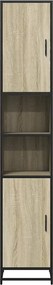vidaXL Ντουλάπι μπάνιου Sonoma Oak 35x37,5x188,5 cm