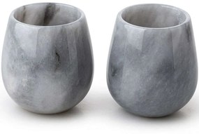 Φλυτζάνια Καφέ Marble (Σετ 2Τμχ) 131ARD1201 Φ6x7cm Grey Hermia Marble