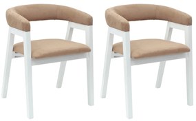 vidaXL Καρέκλες φαγητού 2 pcs Λευκό 54 x 57 x 73 εκ