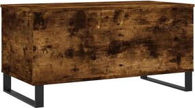 vidaXL Τραπεζάκι Σαλονιού Καπνιστή Δρυς 90x44,5x45 εκ. Επεξ. Ξύλο