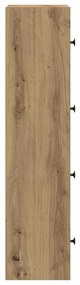 Βιβλιοθήκη Αρτισιανή Δρυς 40x24x102 εκ. Επεξ. Ξύλο - Καφέ