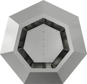 vidaXL Γλάστρα Ασημί 50 x 50 x 40 cm Επικαλυμμένος Χάλυβας