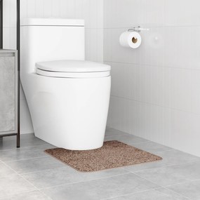 vidaXL Πατάκι Μπάνιου U-Shaped Καφέ 50x50 εκ Πολυπροπυλένιο Αντιολισθητικό