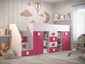 Πολυλειτουργικό κρεβάτι Toledo III-Roz-Αριστερή