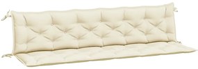 vidaXL Μαξιλάρια Πάγκου Κήπου 2 τεμ. Κρεμ Λευκό Ύφασμα Oxford
