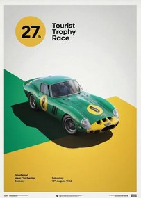 Εκτύπωση τέχνης Ferrari 250 GTO - Green - Goodwood TT - 1962 - Limited Poster, Automobilist