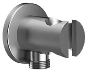 Παροχή Σπιράλ Ντους AC05003-S Με Βάση Στήριξης Satin Karag Brass
