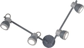 Σποτ Πολύφωτο Aca Inka MC167794C Grey Matt/Cement
