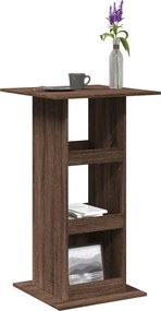 vidaXL Τραπέζι Μπαρ με Ράφια Καφέ Δρυς 60x60x102 εκ. Επεξεργ. Ξύλο